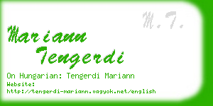 mariann tengerdi business card